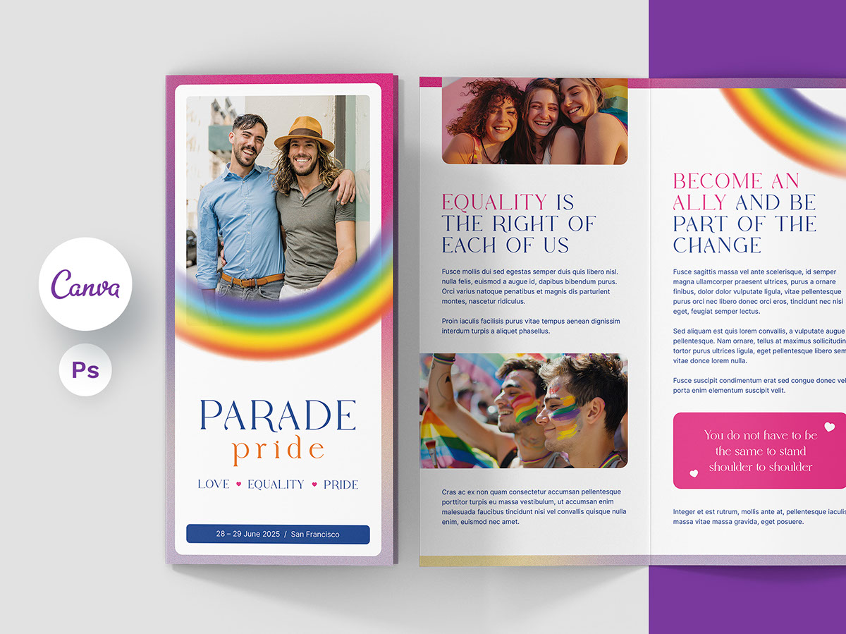 LGBT Brochure Trifold Template on Behance :: Behance