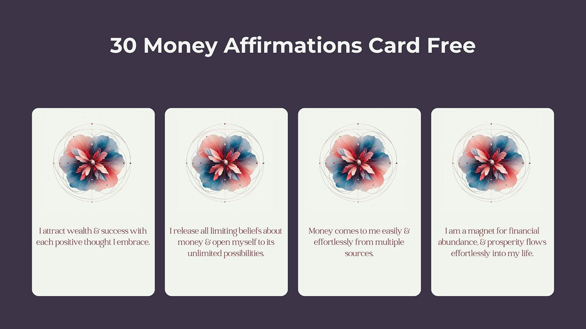 30-Money Affirmations Cards Pack rendition image