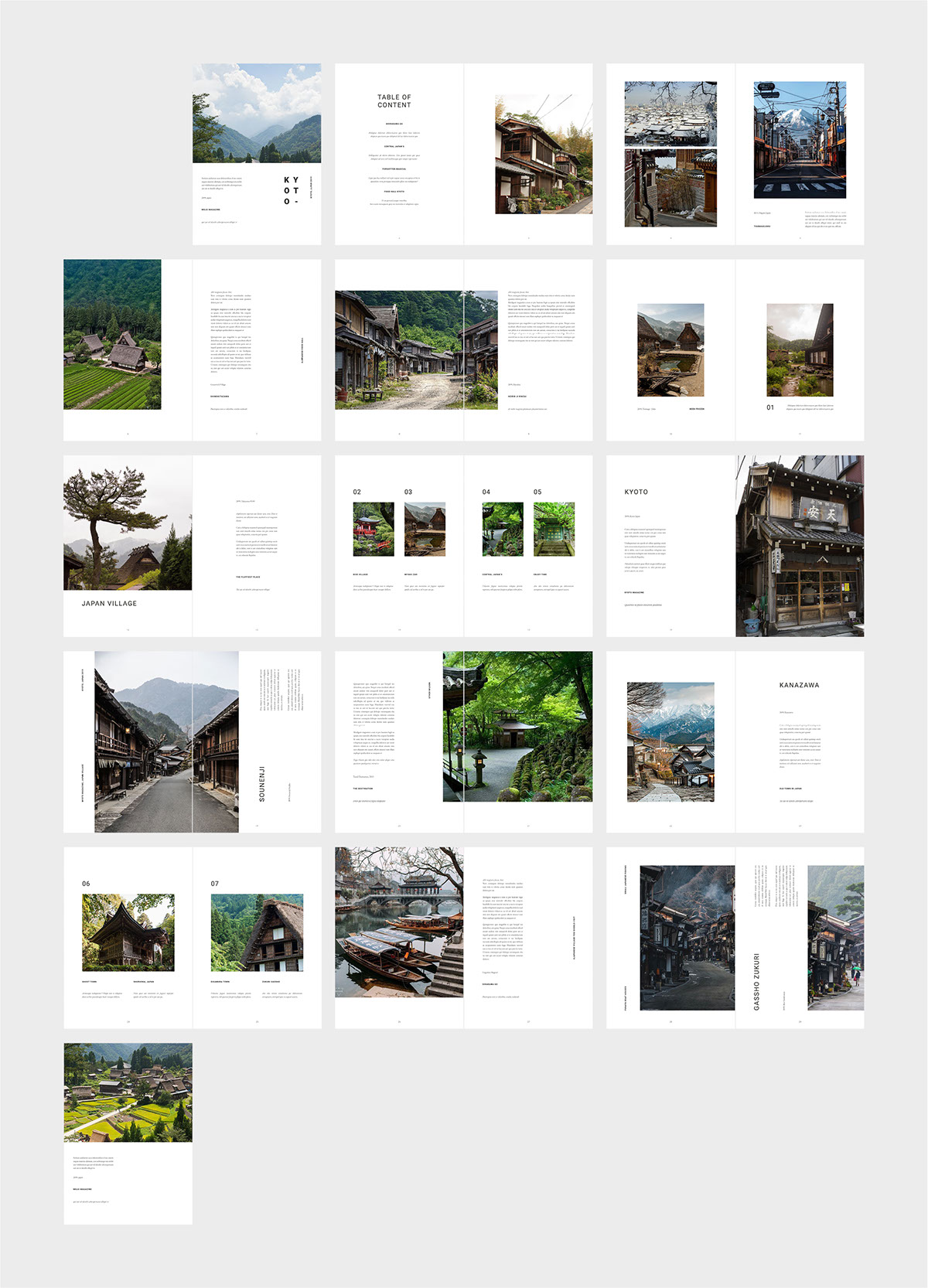 KYOTO Magazine Guidelines InDesign Template rendition image
