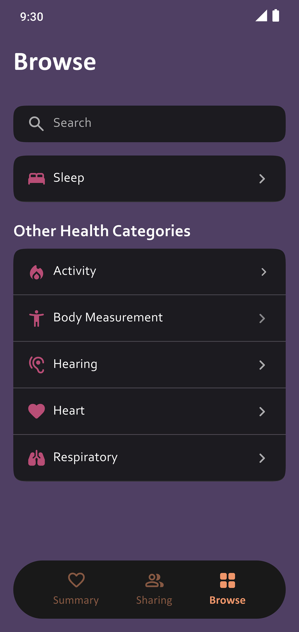 Sleep Tracker App rendition image