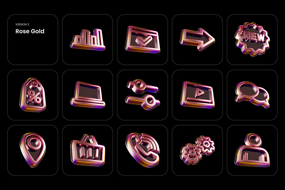 DOWNLOAD - 3D Glossy Icons by Designessense rendition image