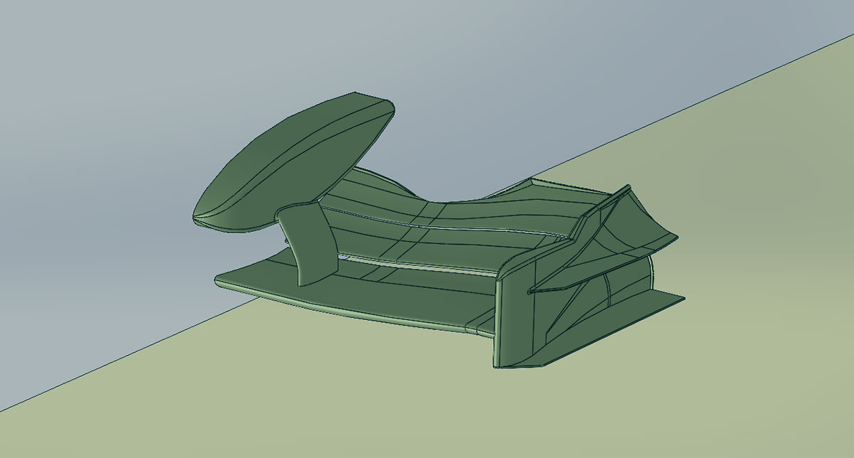 Effect of an F1 Front Wing in Ground Effect rendition image