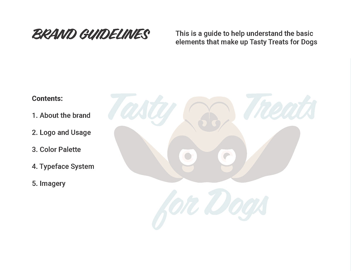 Tasty Treats for Dogs Brand Guidelines rendition image