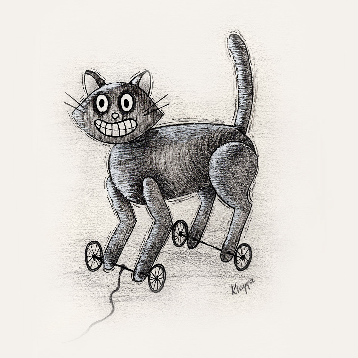 Creepy Cat rendition image