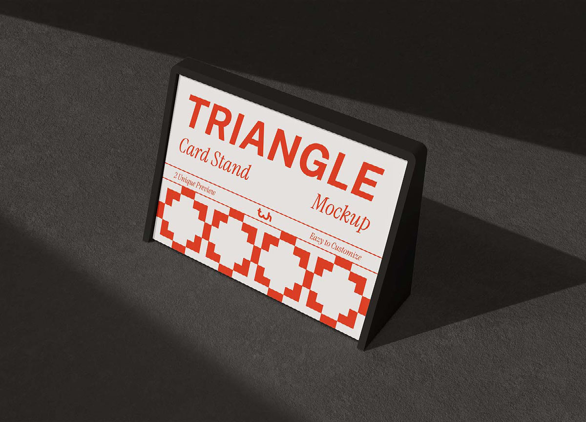 Triangle Card Display Mockup on Behance :: Behance