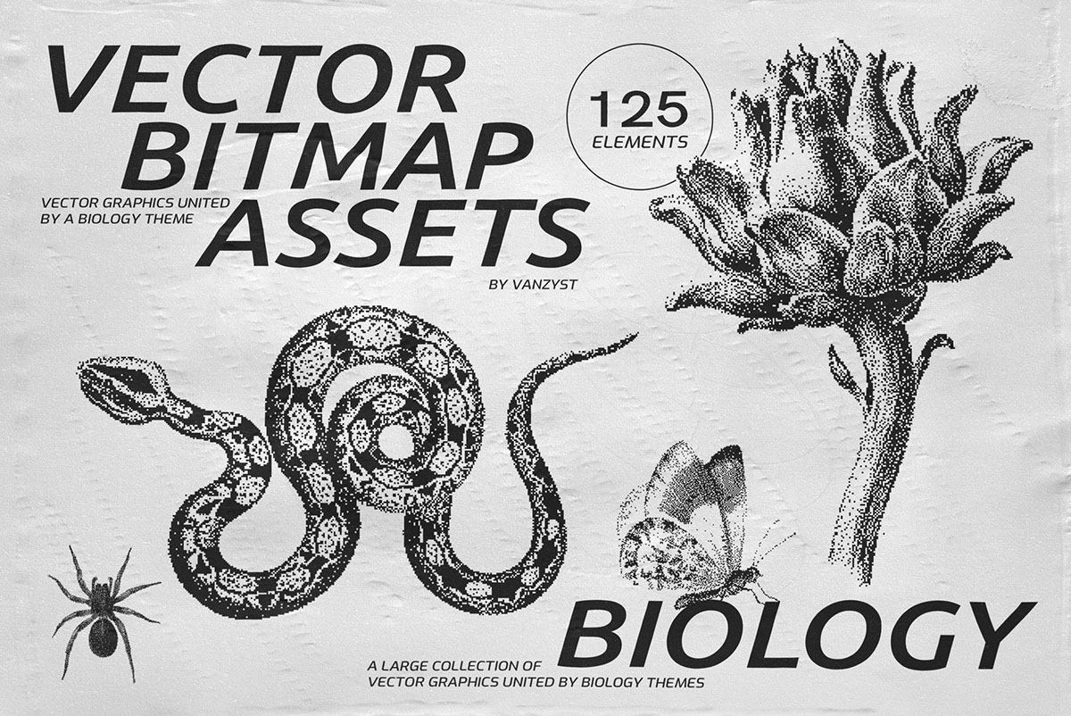 125 Vector Bitmap Assets Biology rendition image