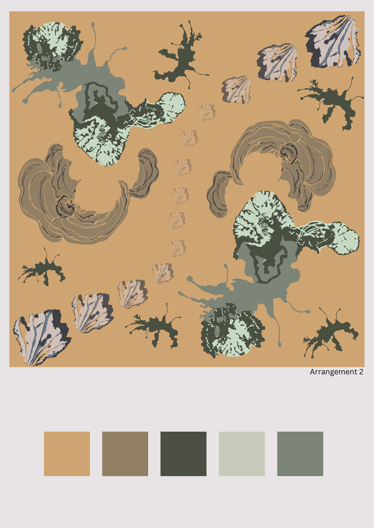 coral reefs decay inspired prints rendition image
