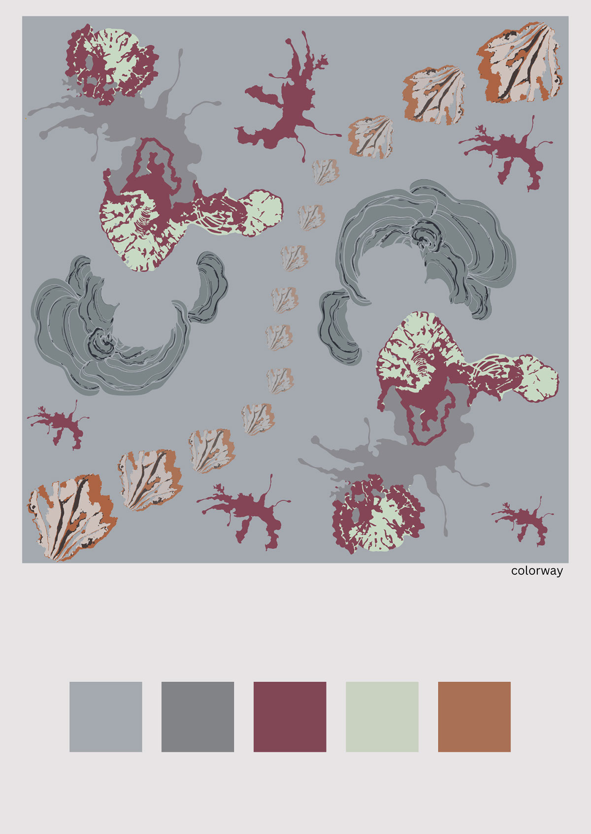 coral reefs decay inspired prints rendition image