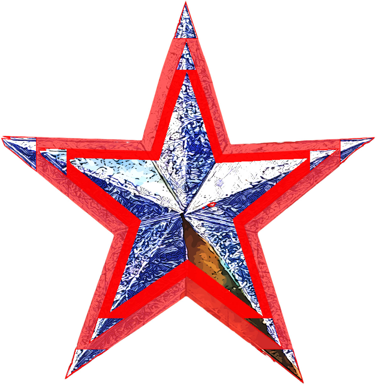 big tex red star rendition image
