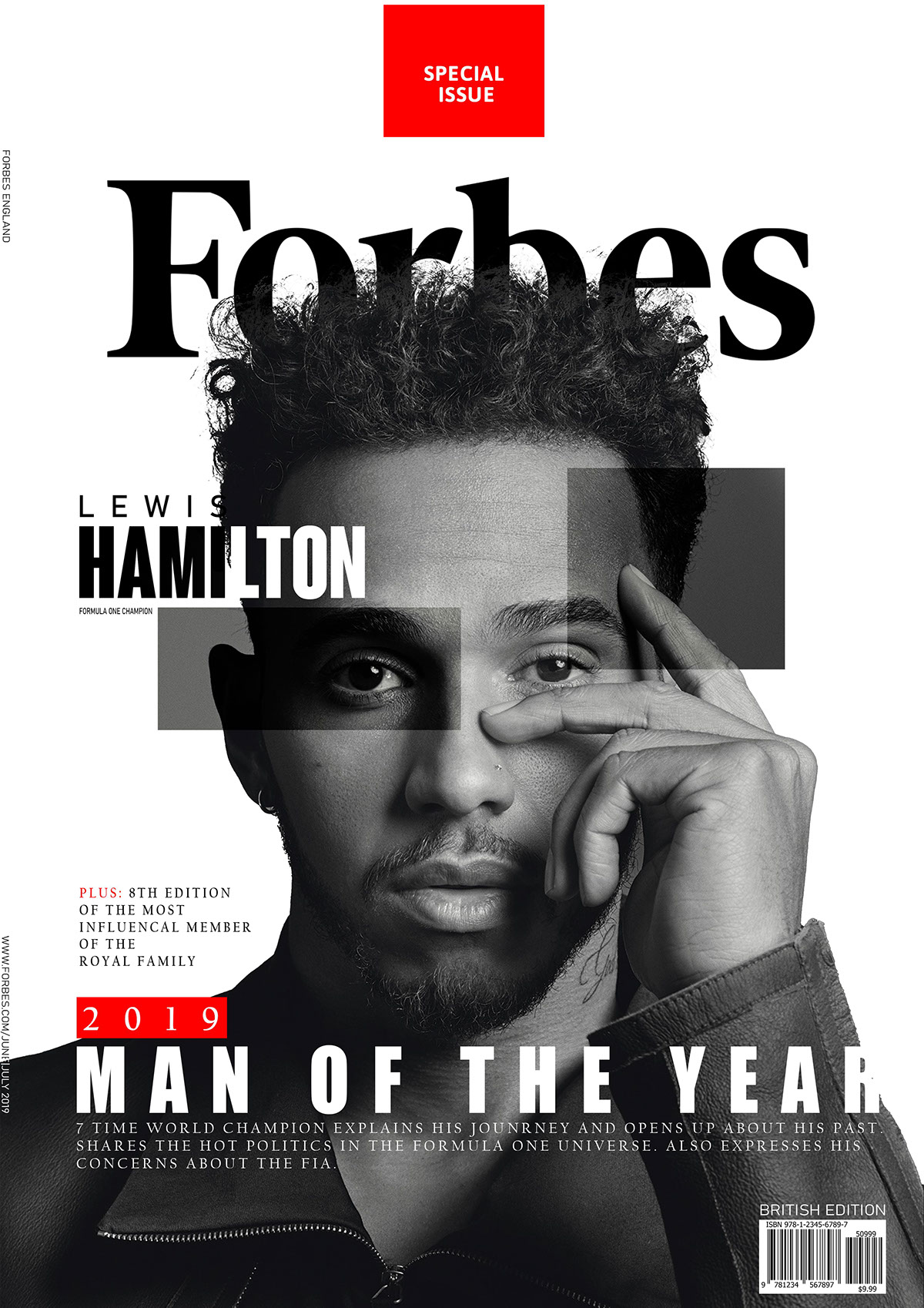 Forbes Hamilton Magzine cover design rendition image
