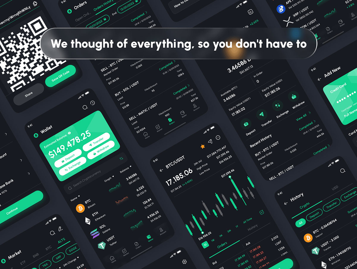 Coino - Crypto Trading - Crypto Market App UI Kit rendition image