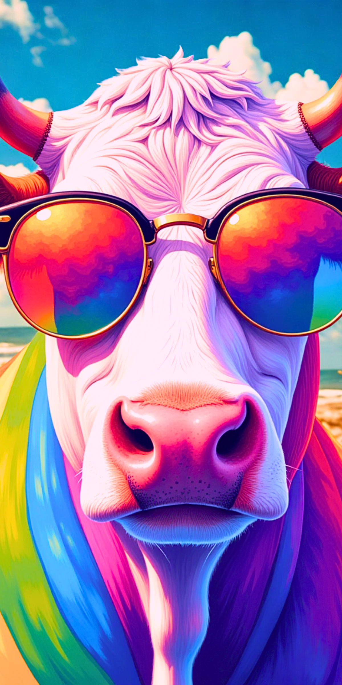 Rgb Cow Rainbow Cow at the Beach on Behance :: Behance