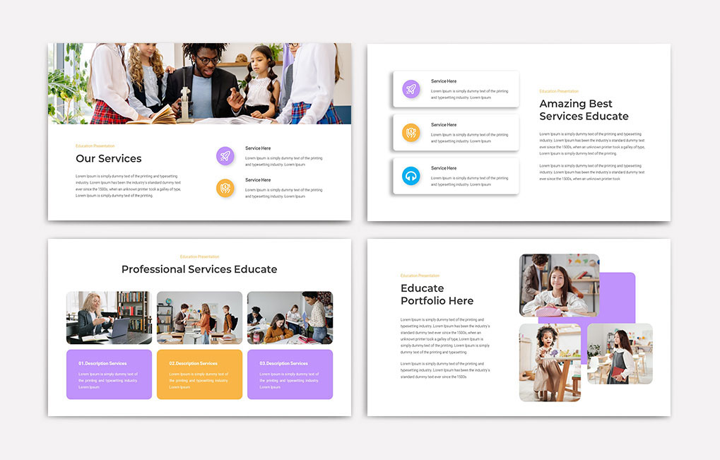 Educate PowerPoint Presentation Template rendition image