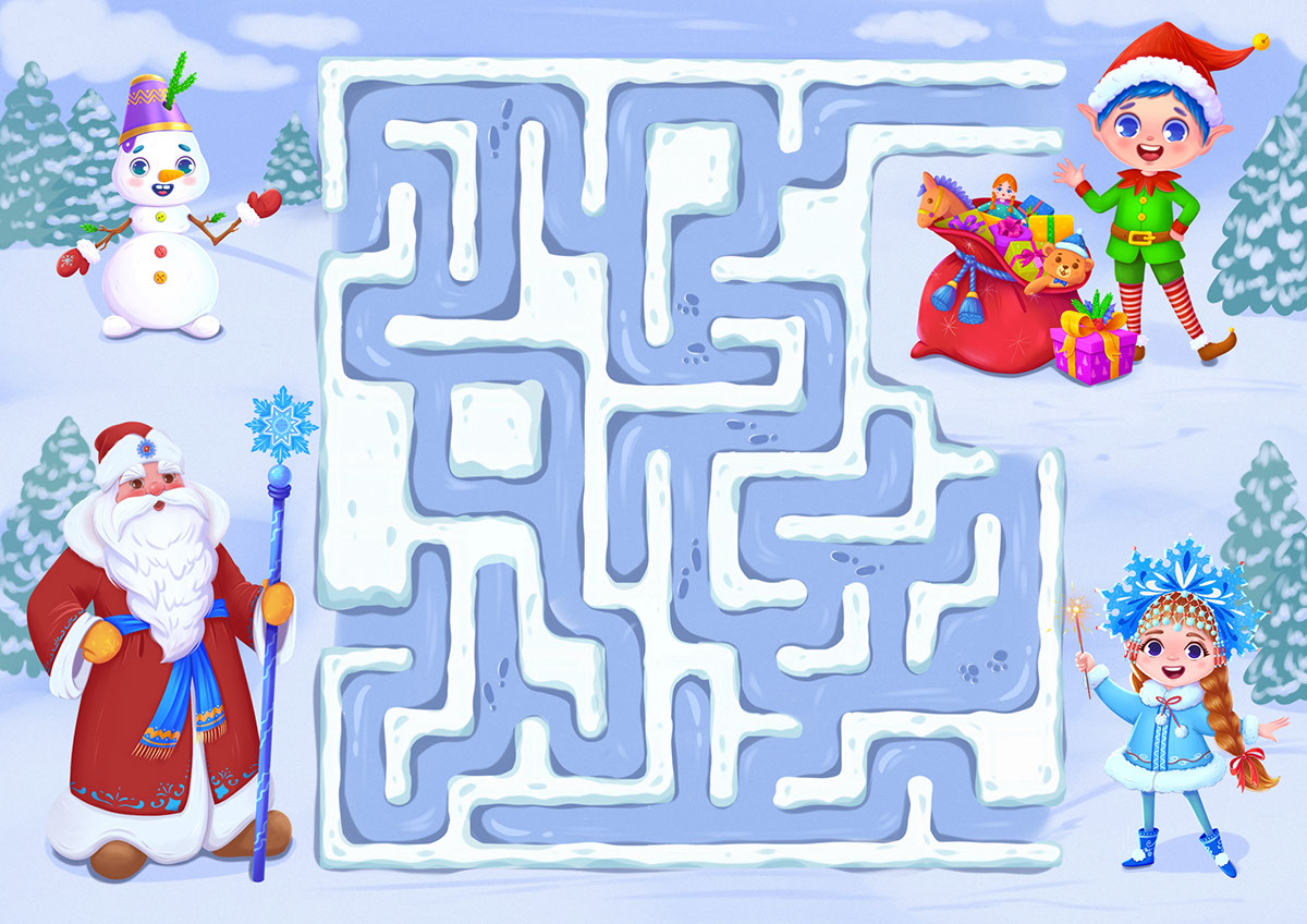 puzzle maze rendition image