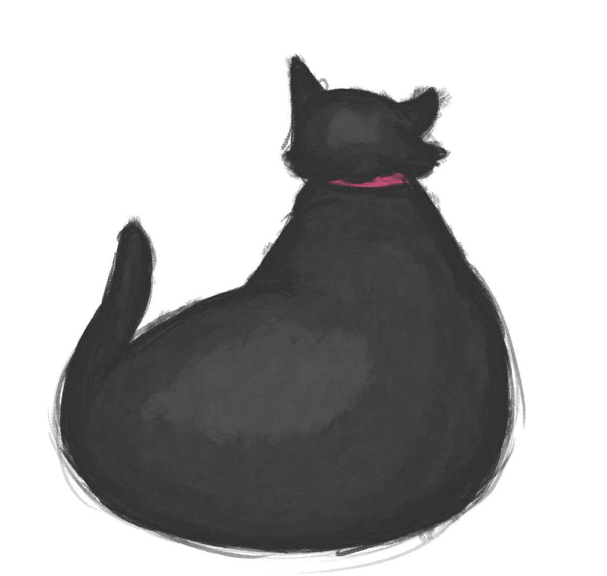 Black Cat Back rendition image