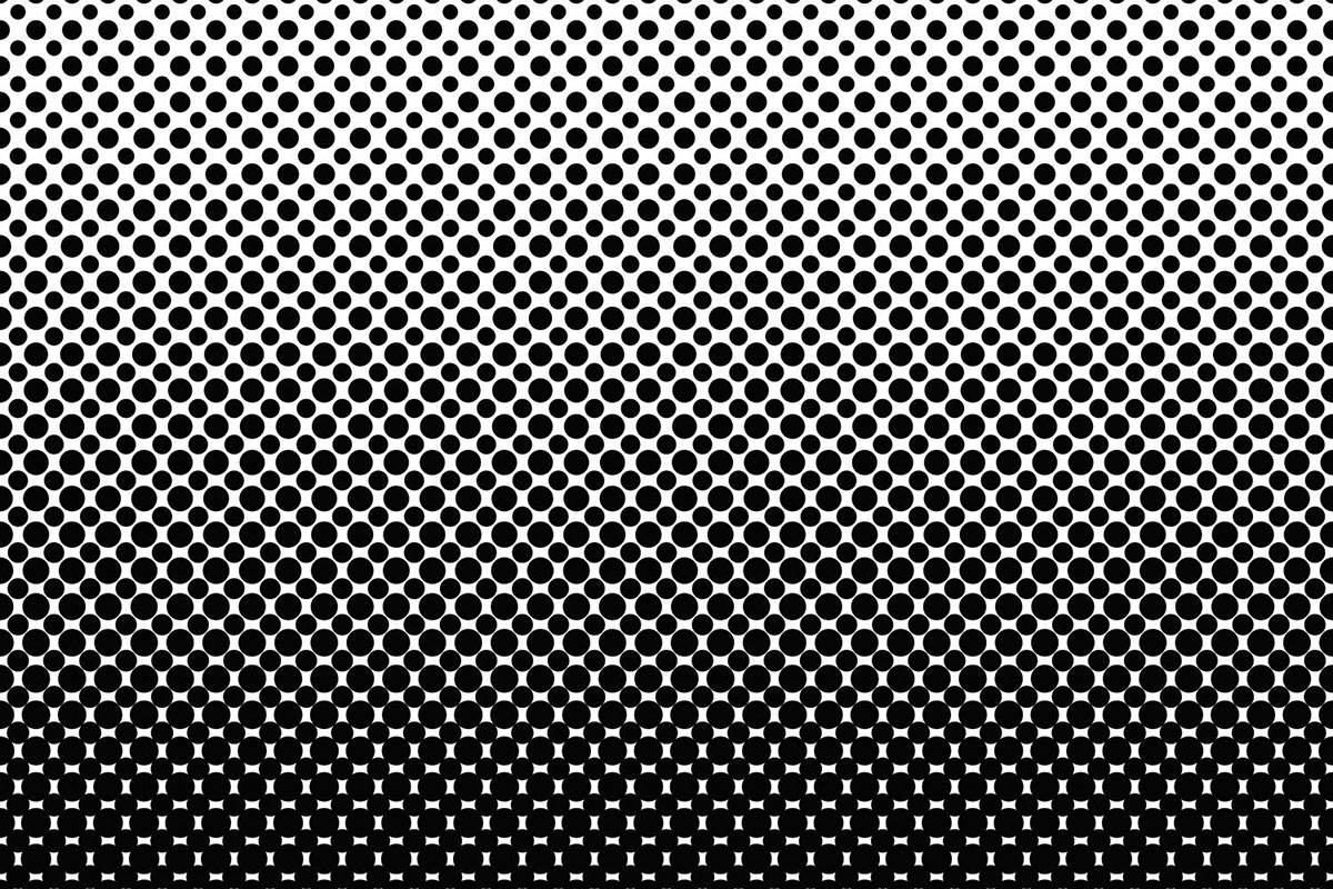 monochrome-dot-pattern rendition image