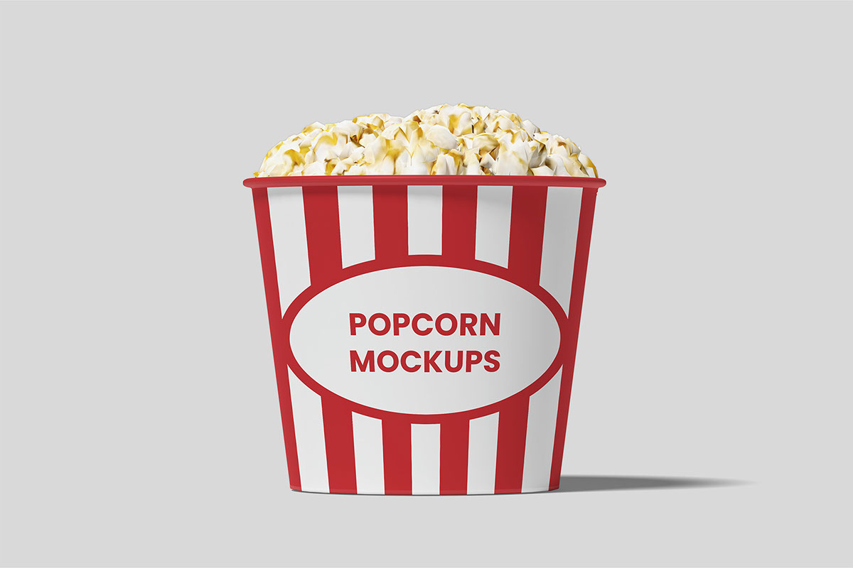 Popcorn Bucket Mockup Free Download rendition image