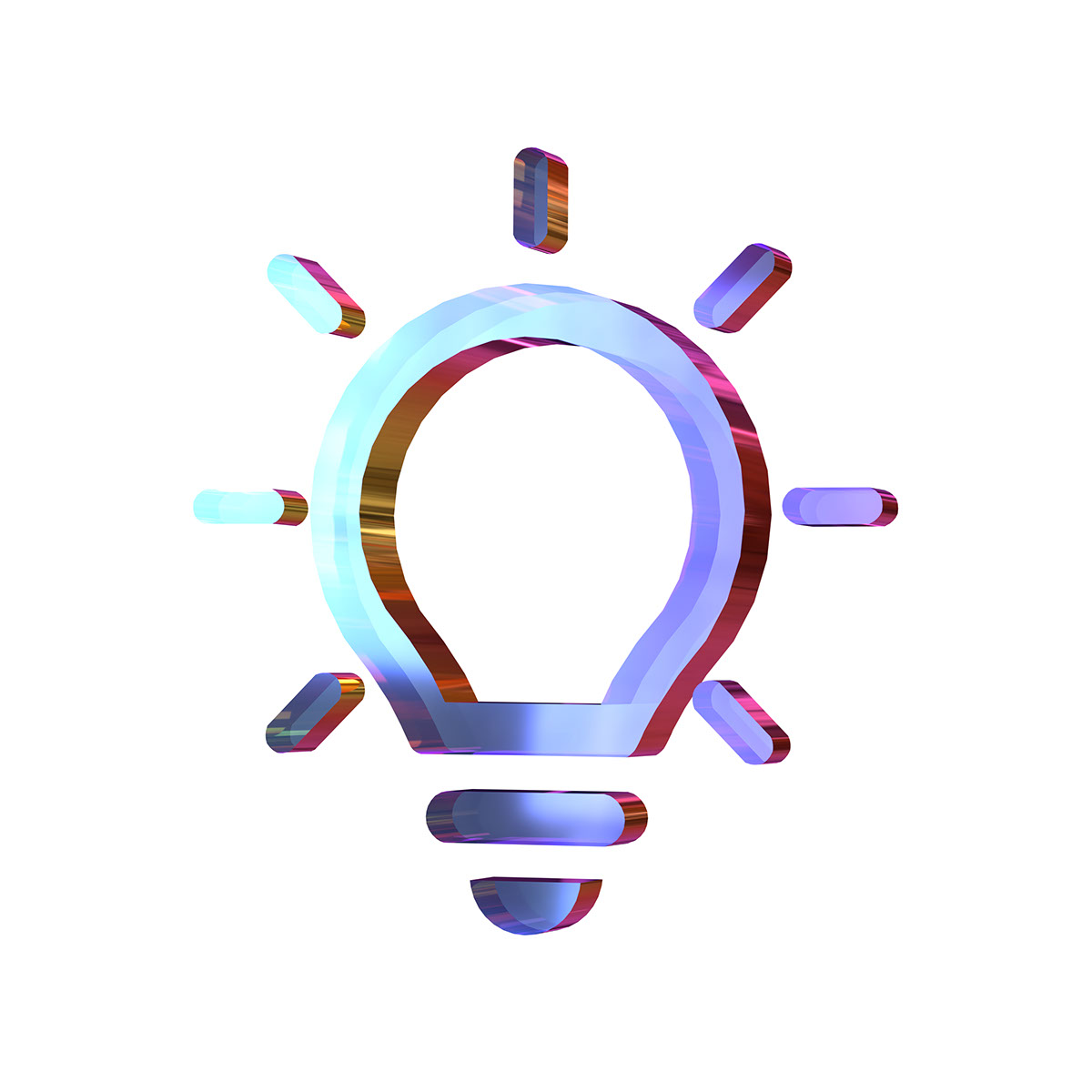 Transparant Rainbow Icon Set rendition image