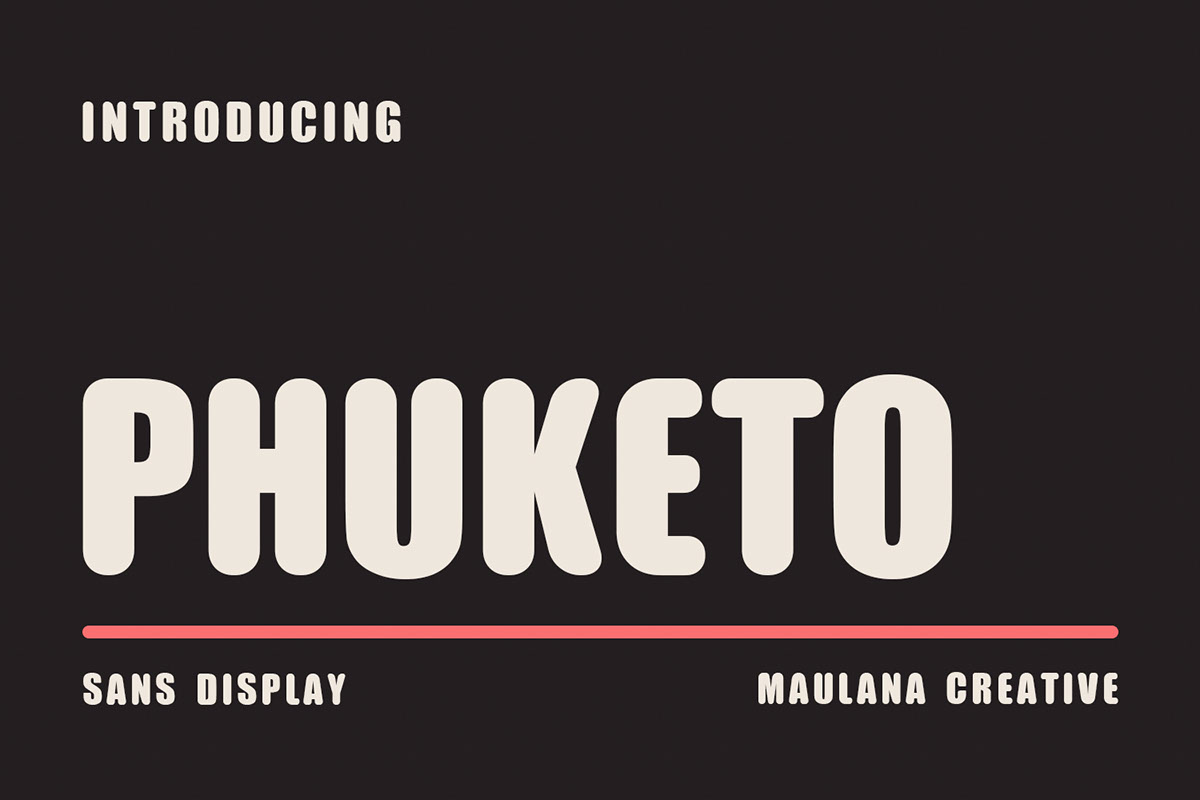 Phuketo Sans Rounded Display Font rendition image