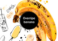 Overripe banana doodle