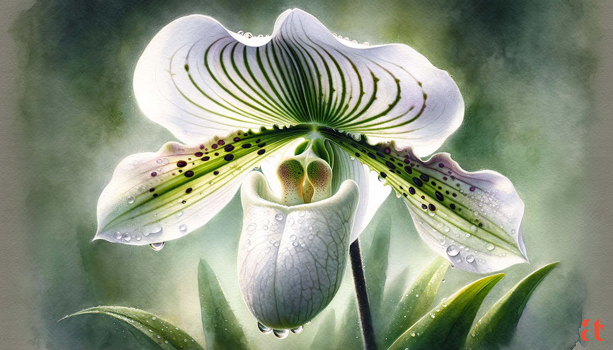Slipper-Orchid-Grace-by-Aravind-Reddy-Tarugu rendition image