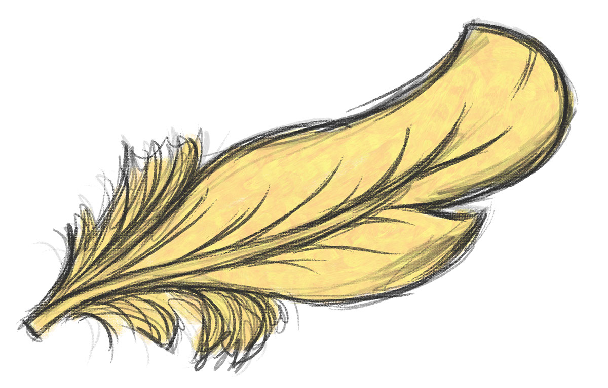 Yellow Feather rendition image