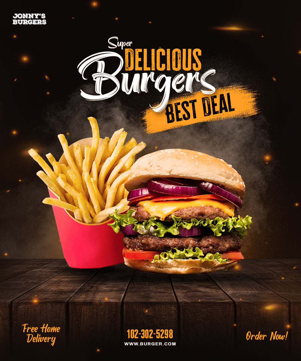 Burger Poster rendition image