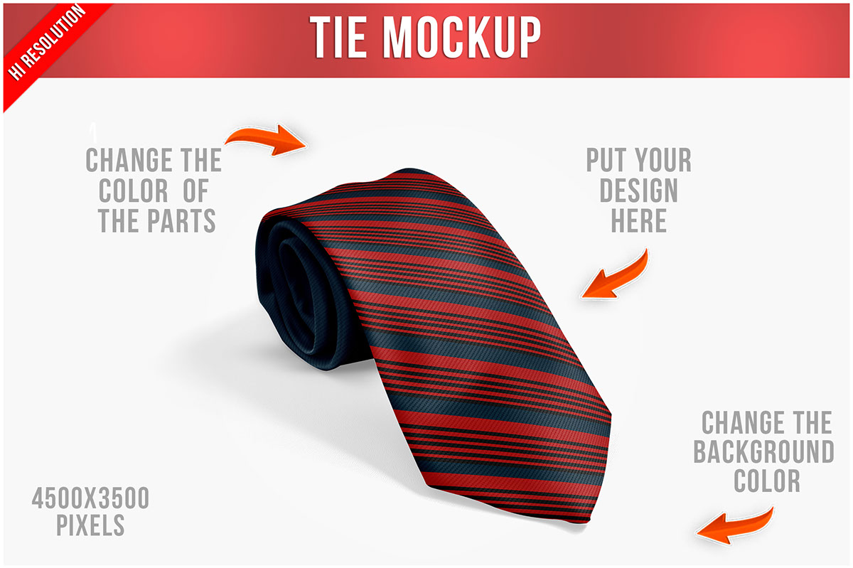 Tie Mockup rendition image