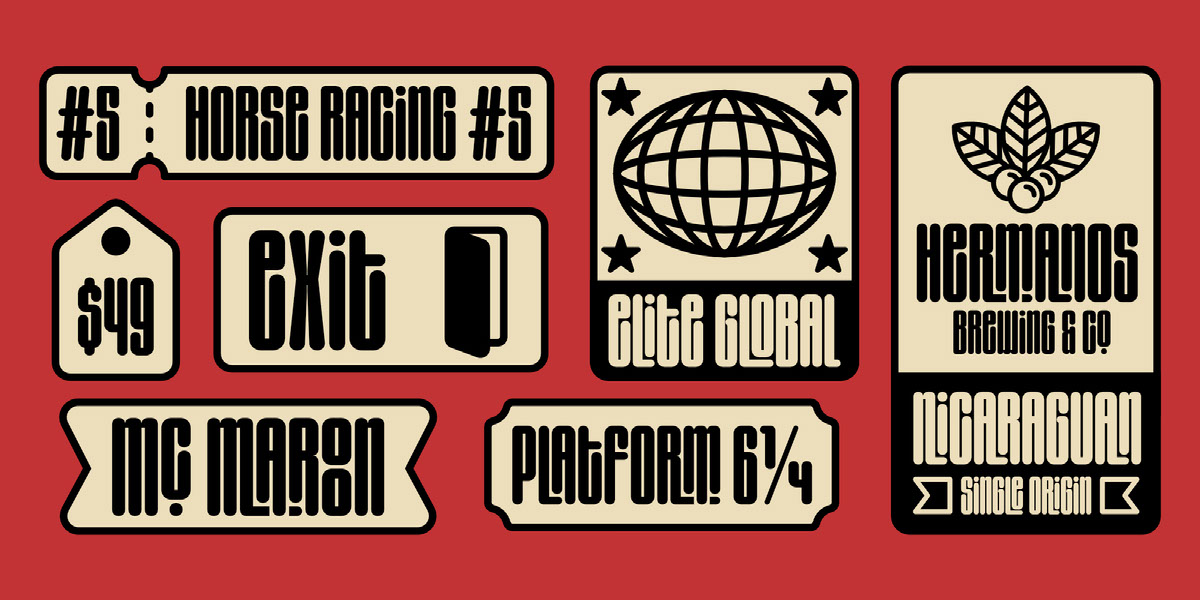 Mahoowa Typeface rendition image