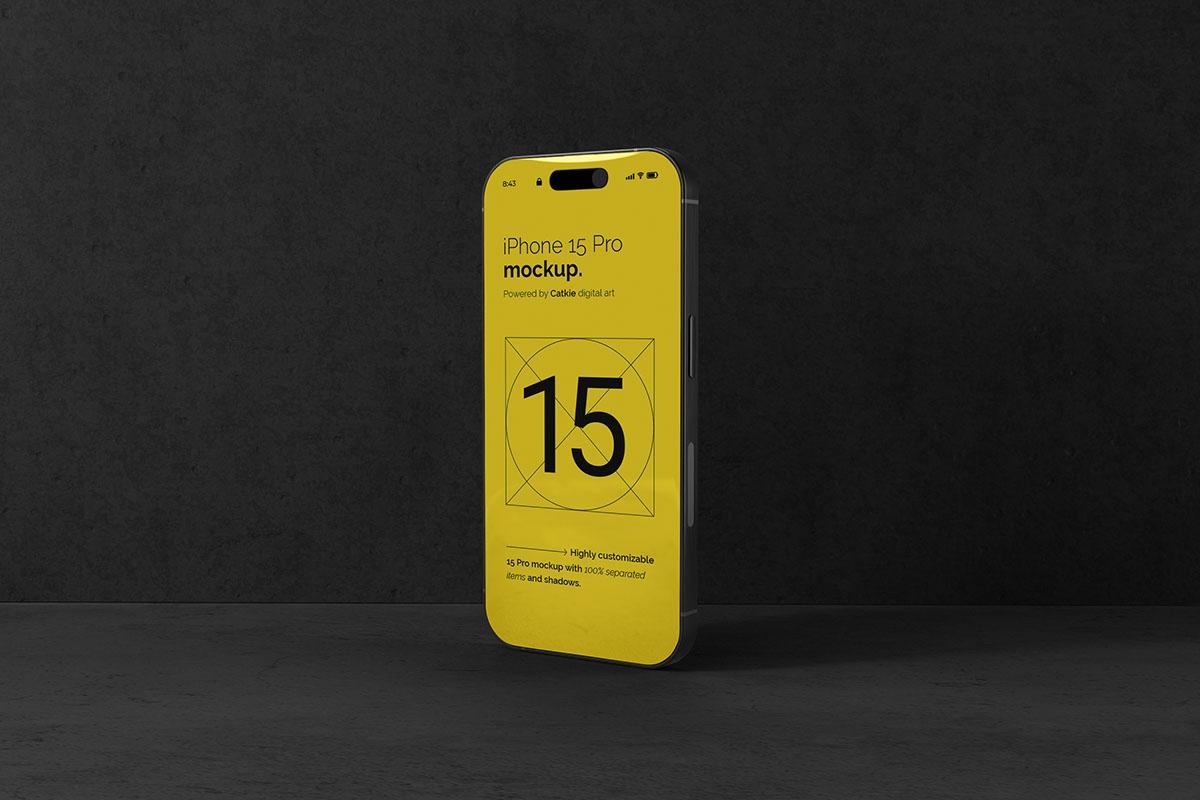 Iphone 15 Pro Mockup Kit rendition image