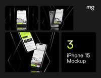 Black Mirror - iPhone 15 Mockup