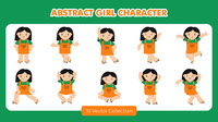Abstract Girl Character Set
