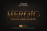 Heroic Gold Text Effect