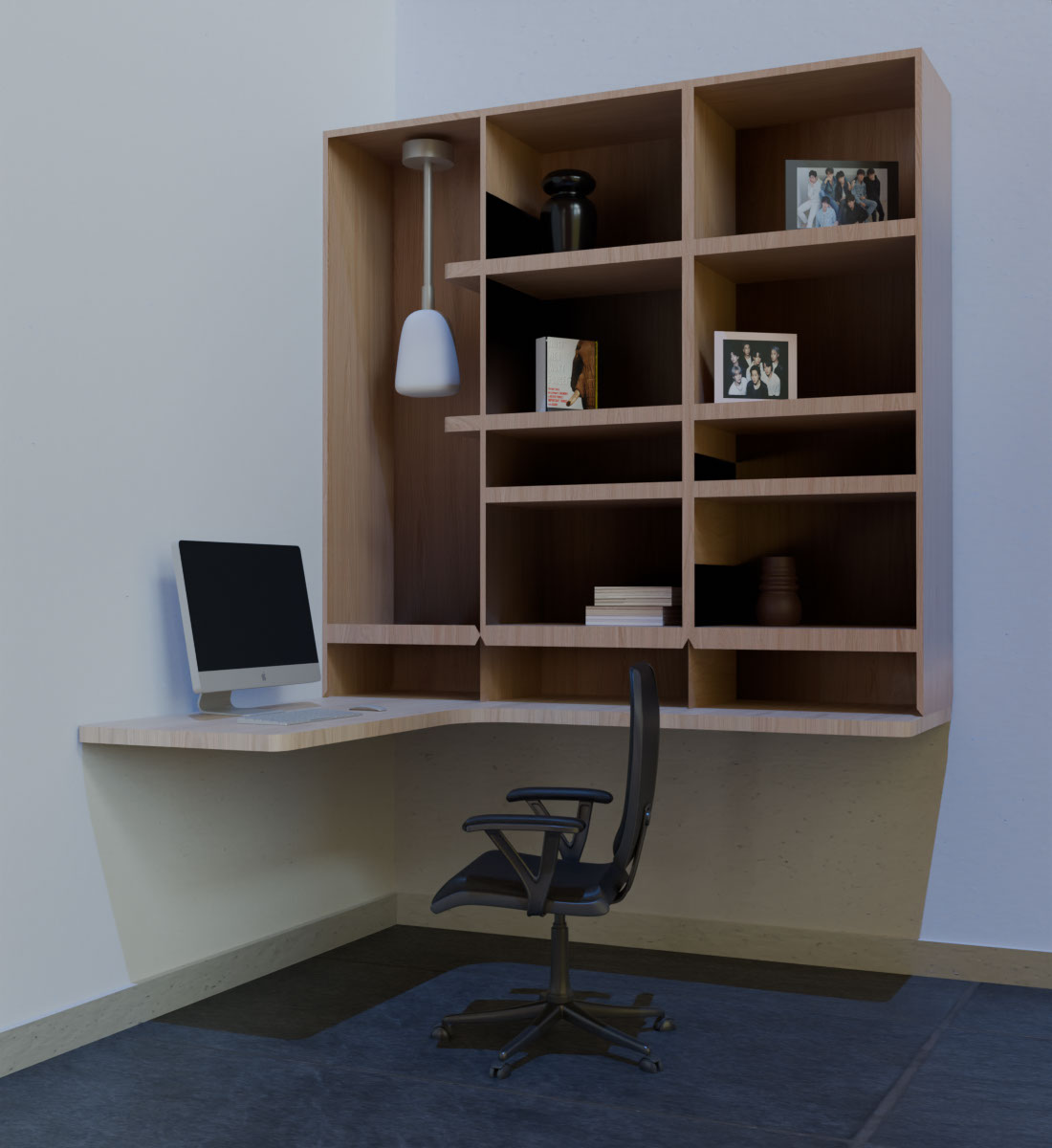 3D Interior Design Minimalist Workspace on Behance :: Behance