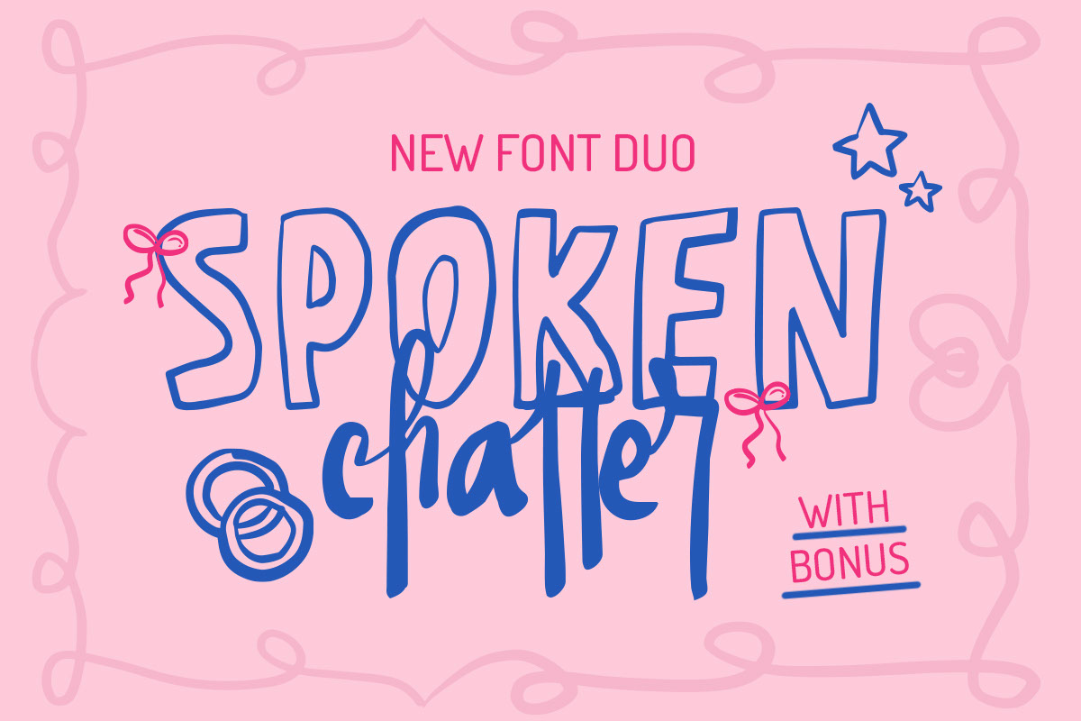 Spoken Chatter Font Duo rendition image