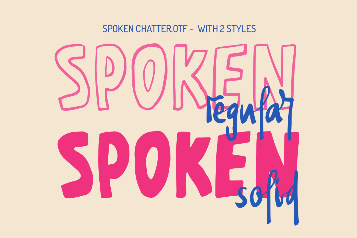 Spoken Chatter Font Duo rendition image
