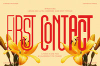 First Contact - Ultra Condensed Typeface - 16 Fonts