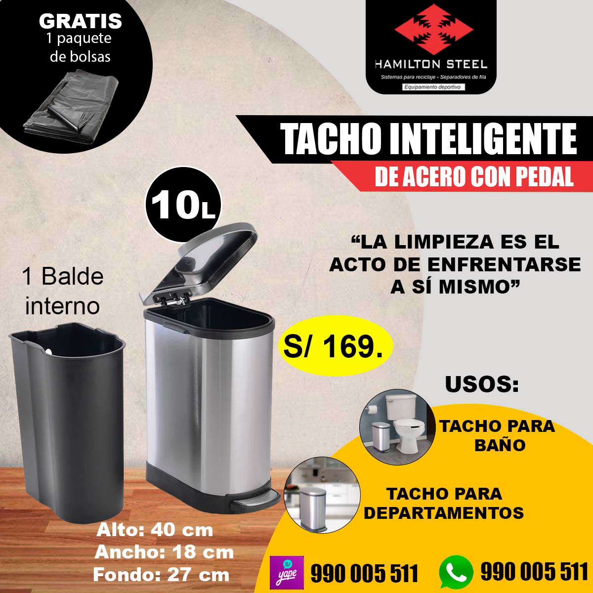 Publicidad Tacho De Acero rendition image