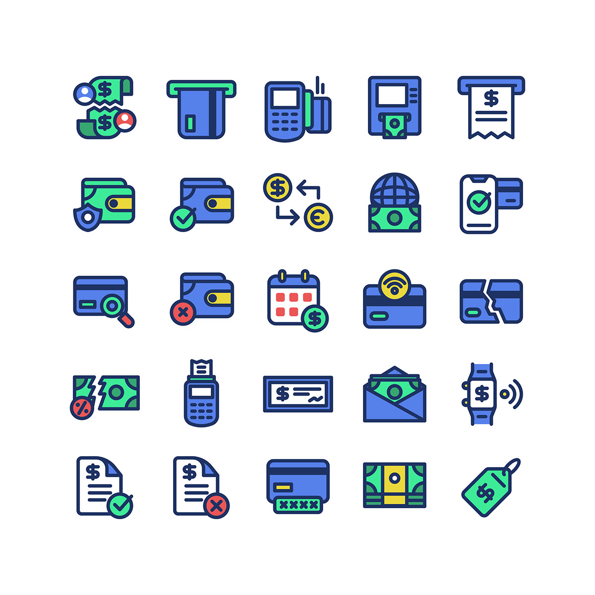 Payment Icon Set rendition image