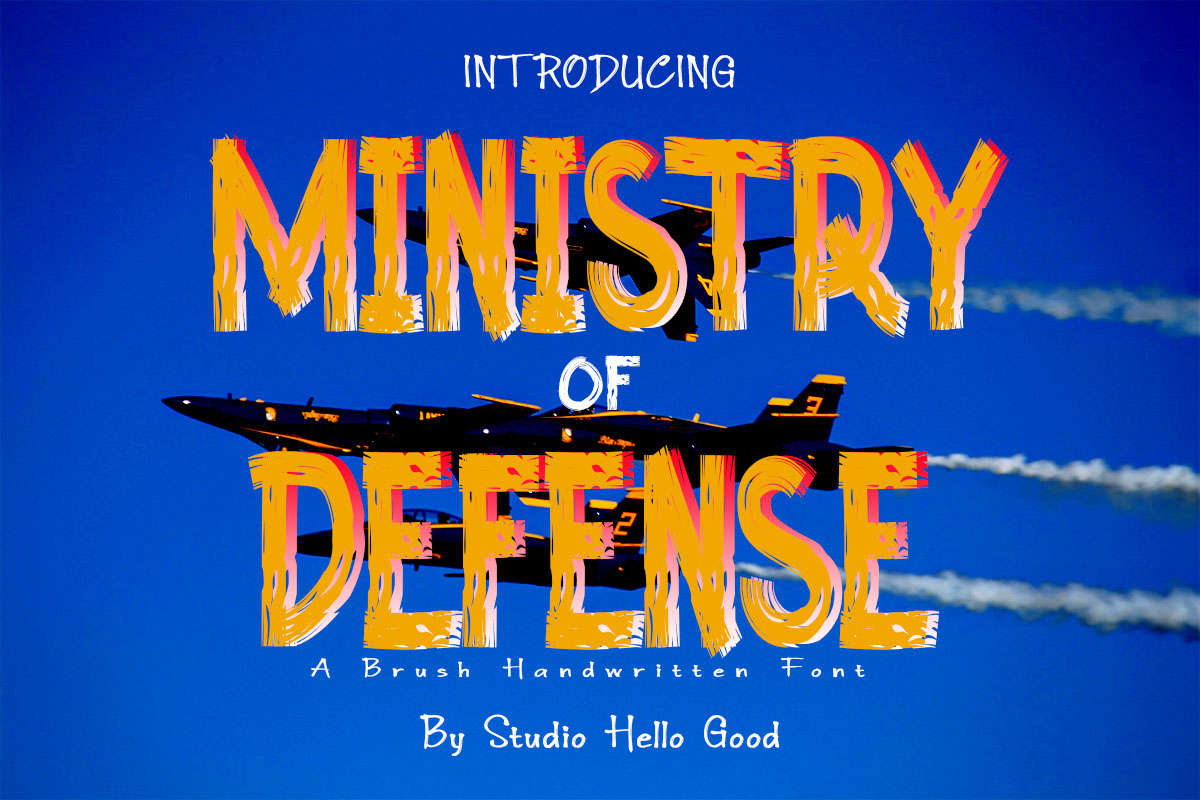 Ministry of defense Font rendition image