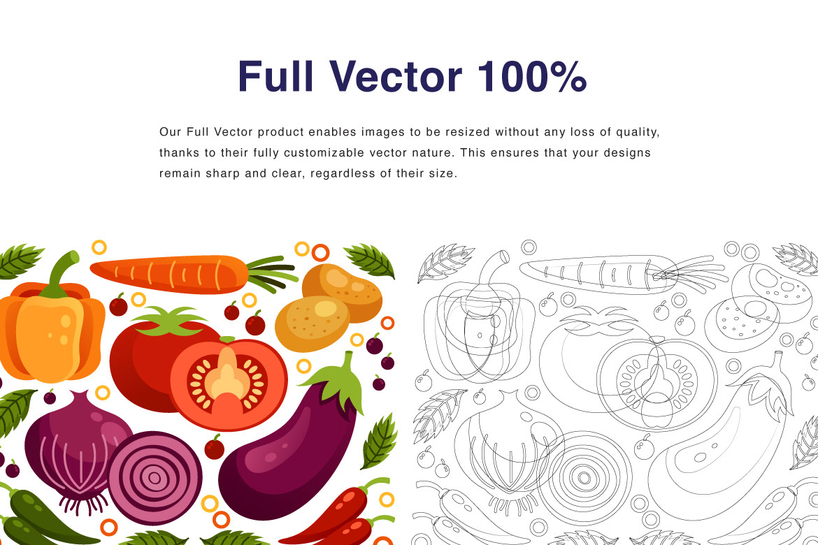 Vegetables Elements Vector Illustration rendition image
