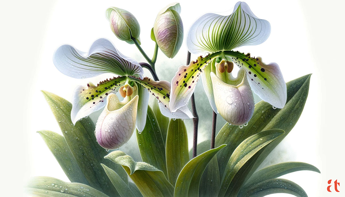 Serene-Slipper-Bloom-by-Aravind-Reddy-Tarugu rendition image
