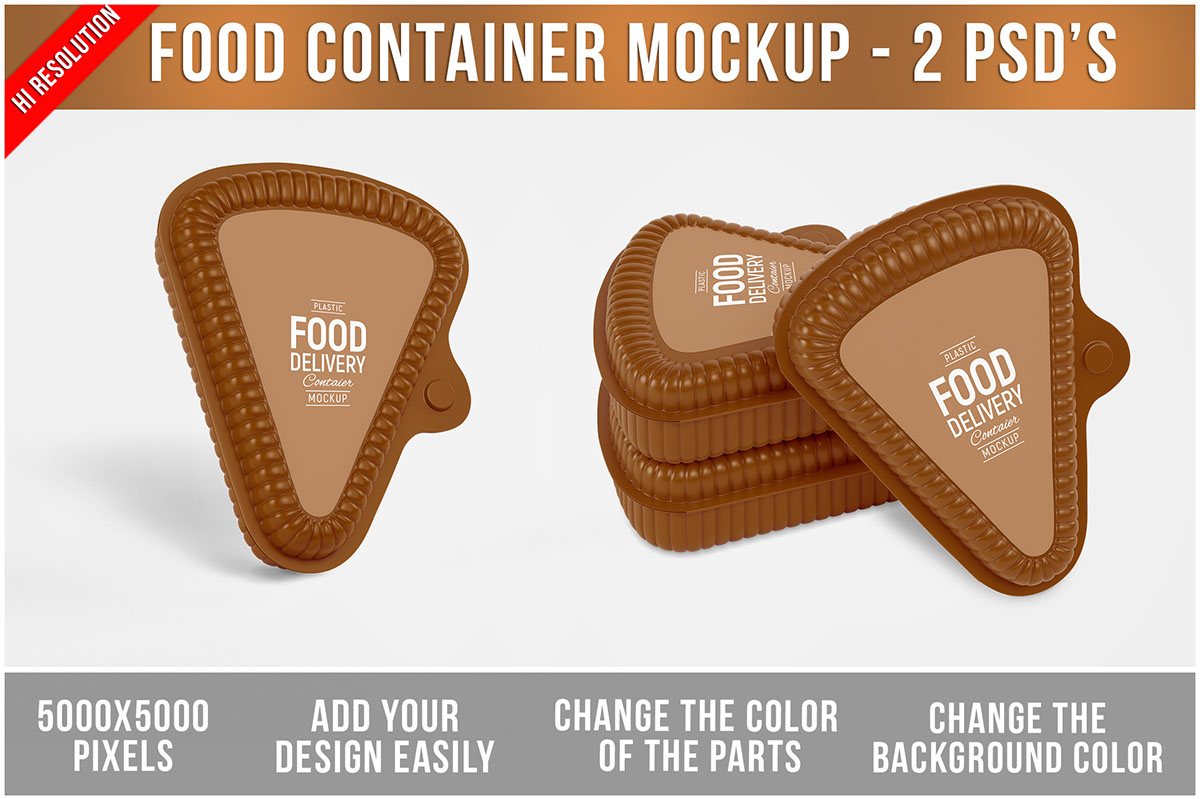 Food Container Mockup rendition image
