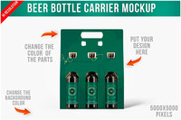 Beer Bottle Carrier Mockup