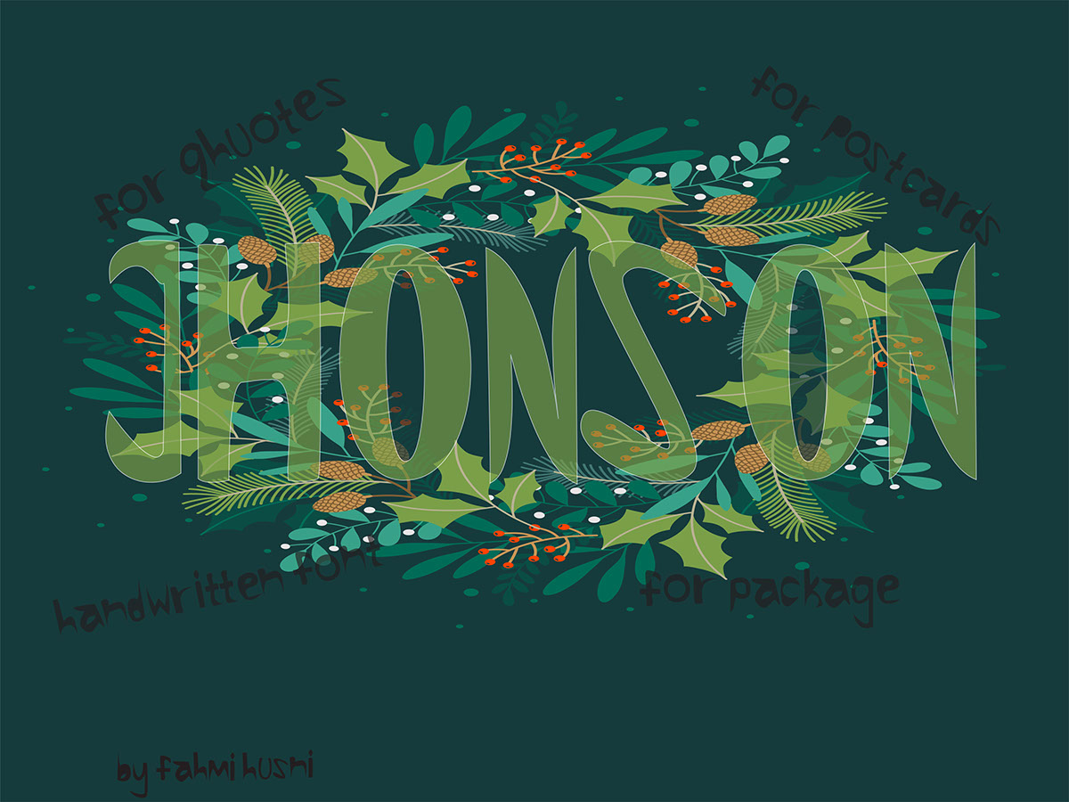 JHONSON FONT rendition image
