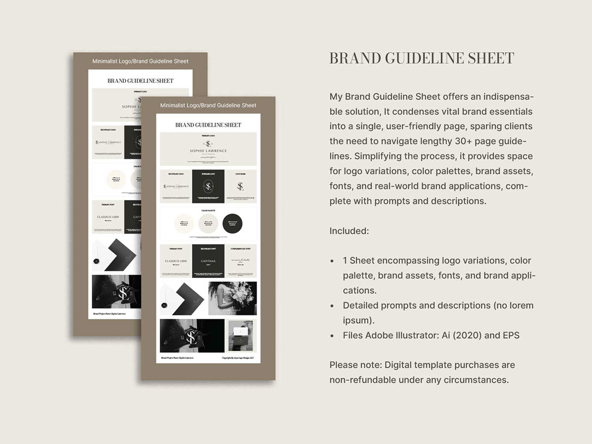 Brand Guideline Sheet rendition image
