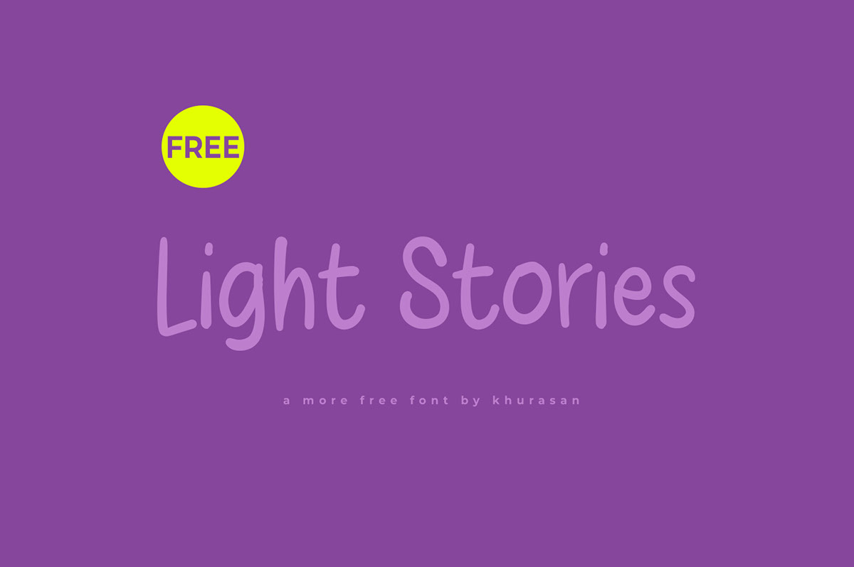 Light Stories Font rendition image