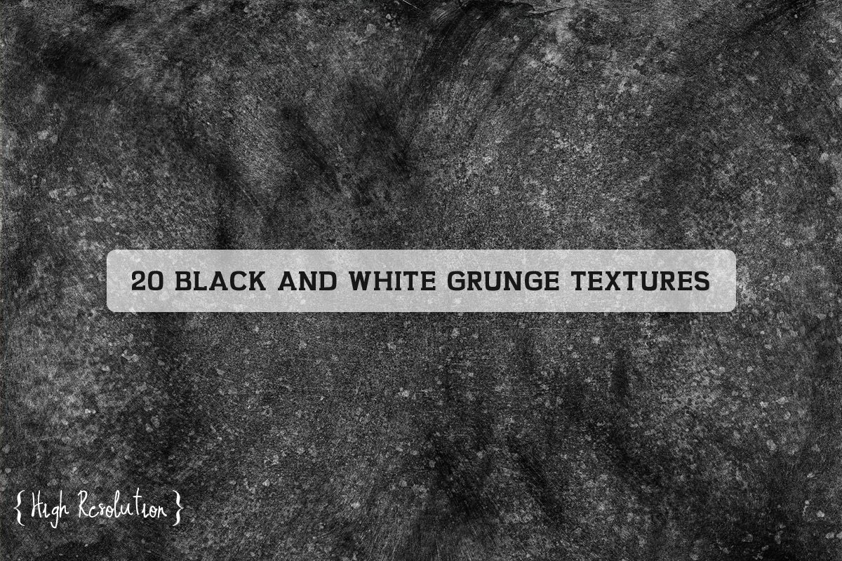 20 Free Black And White Grunge Textures rendition image