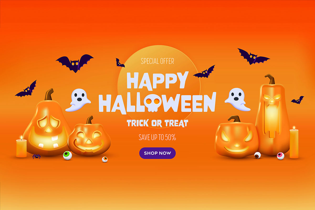 Halloween Banner Design rendition image