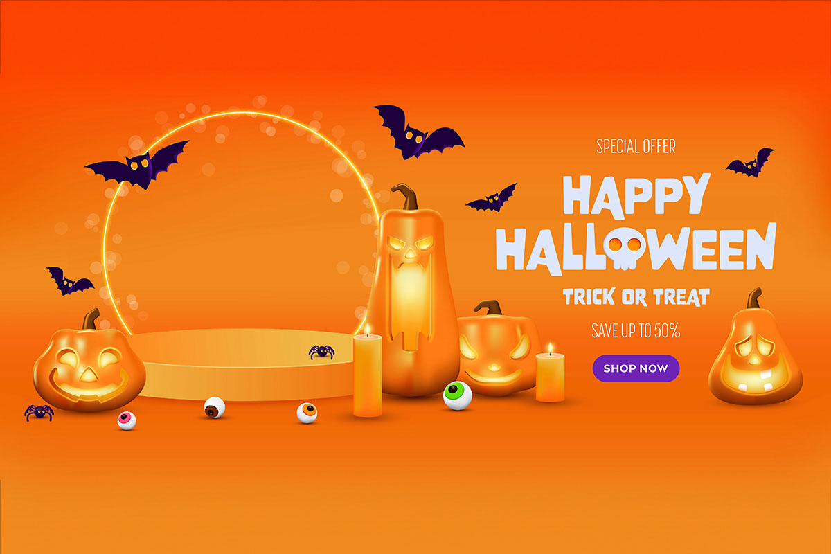 Halloween Banner Design rendition image